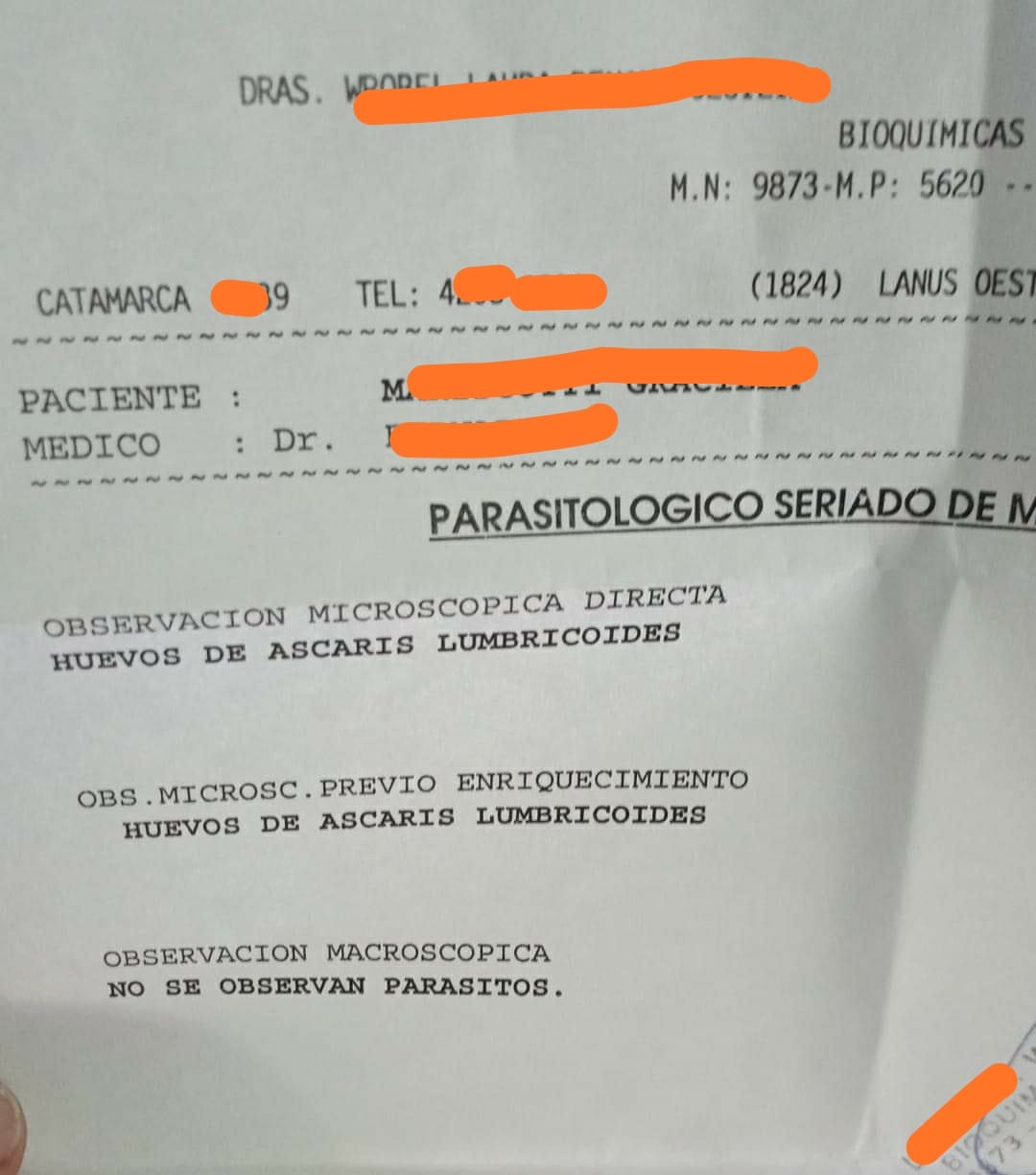 Resultado exámen