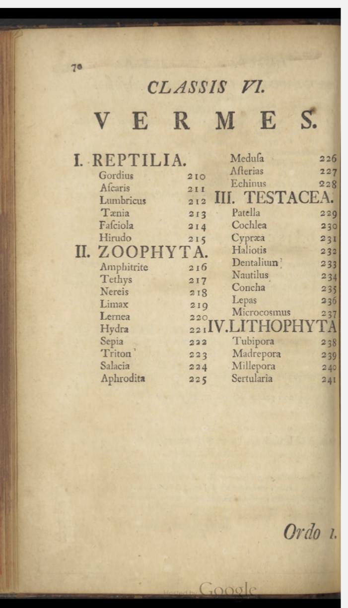 Libro Systema Naturae de Carlos Lineo