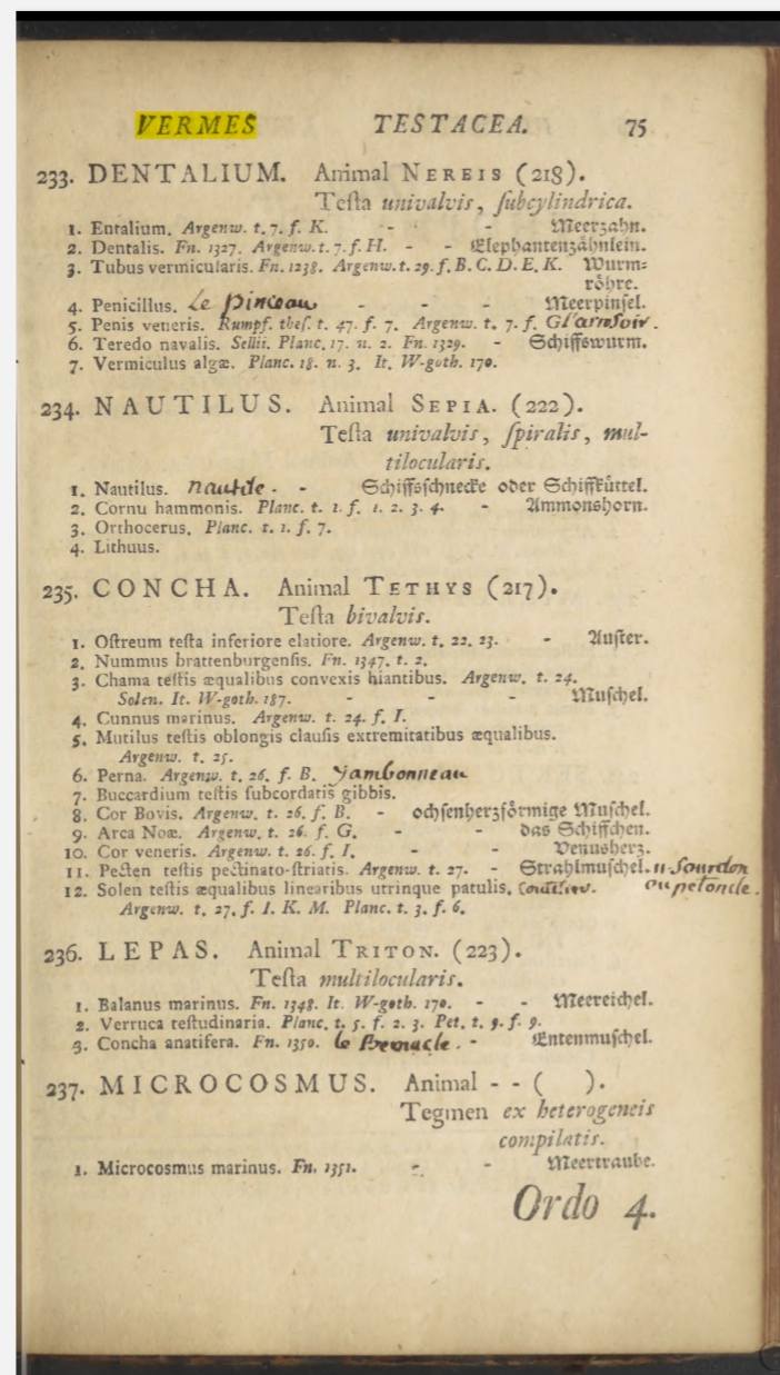 Libro Systema Naturae de Carlos Lineo