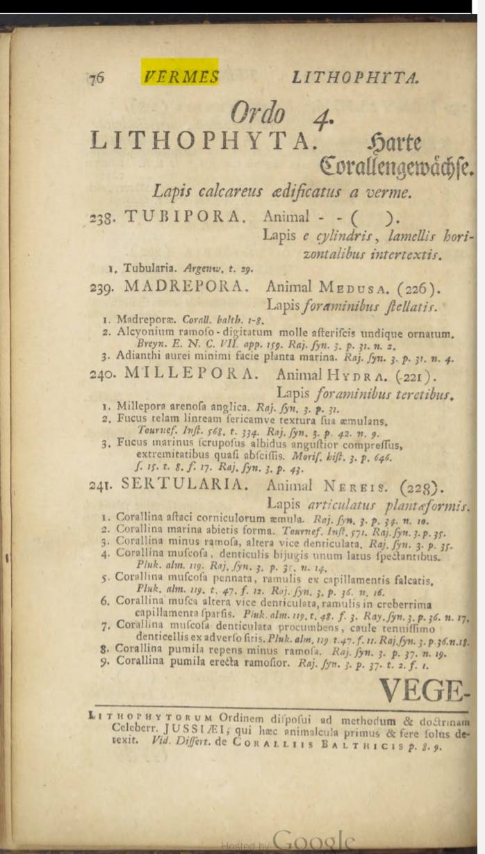 Libro Systema Naturae de Carlos Lineo