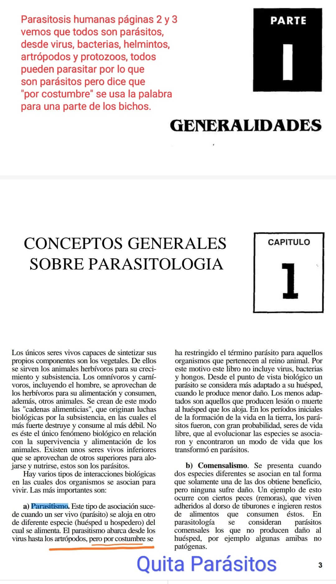 Definición de Parásito 2